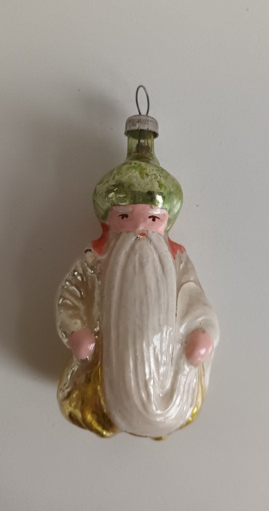 Antieke Kerstbal man met baard Tsaar Sultan Russisch ussr, Ophalen of Verzenden