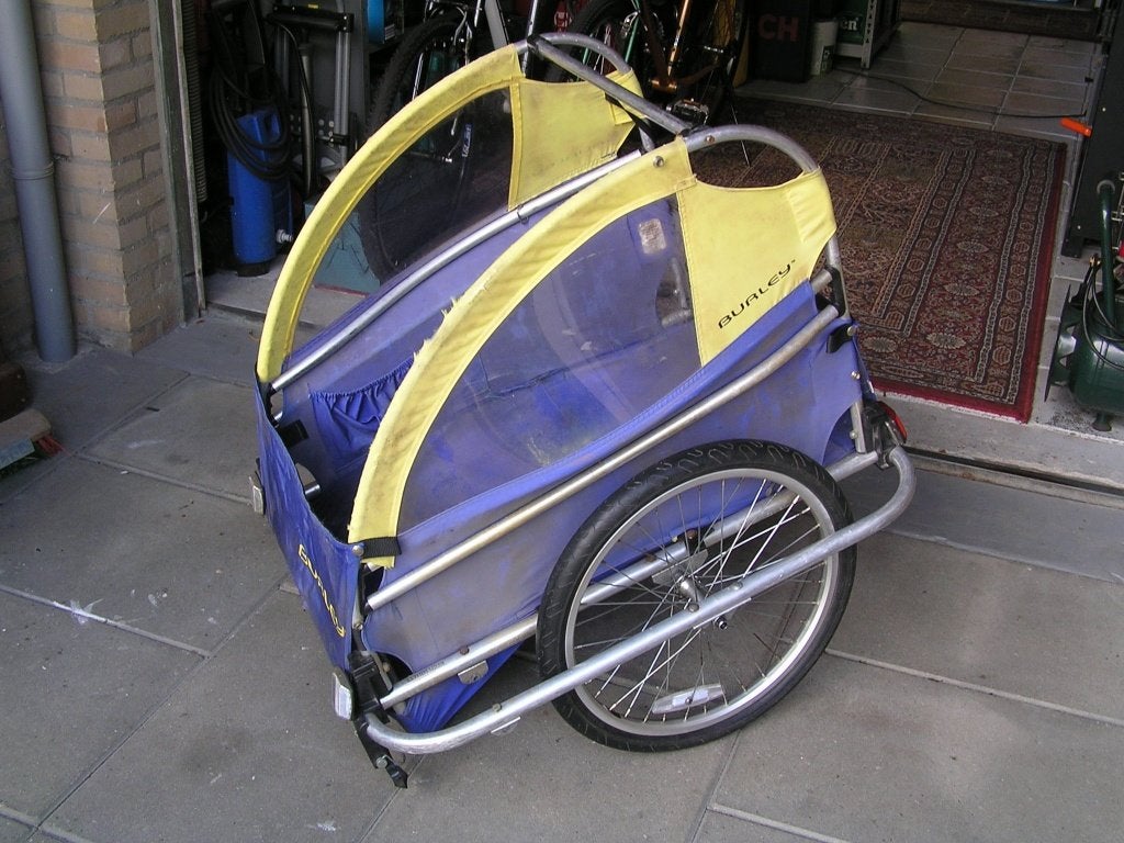 Burley fietsaanhanger (incompleet / oud) / wielset 20'' inch, Ophalen, Gebruikt, Opvouwbaar, Burley
