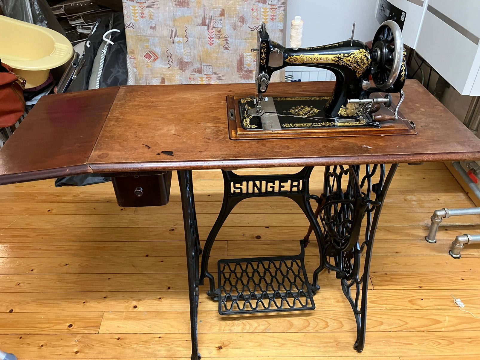 Antieke Singer naaimachine, Antiek en Kunst, Ophalen