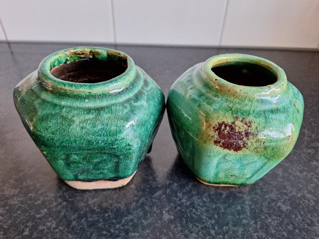 Chinese gemberpotten groen 2 stuks, Ophalen of Verzenden