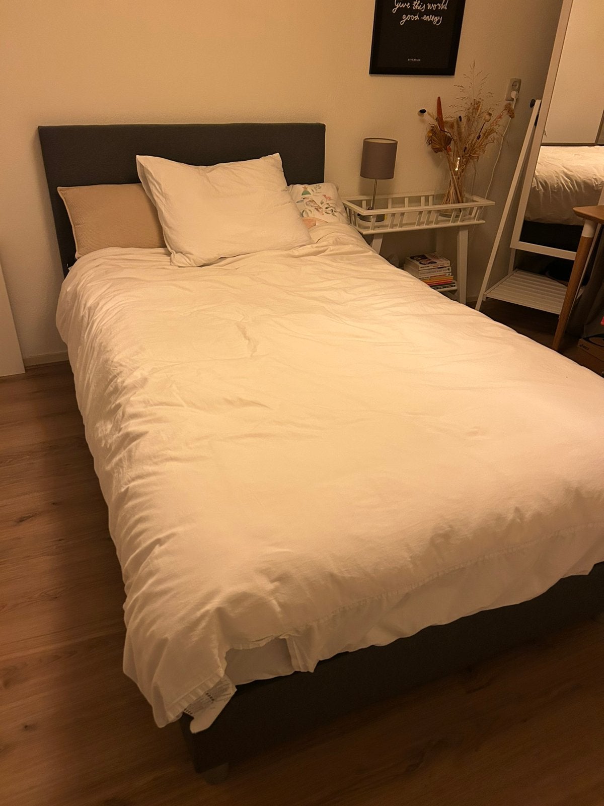 Gratis ophalen boxspring 120x200 cm, Ophalen, Gebruikt, Twijfelaar, 120 cm