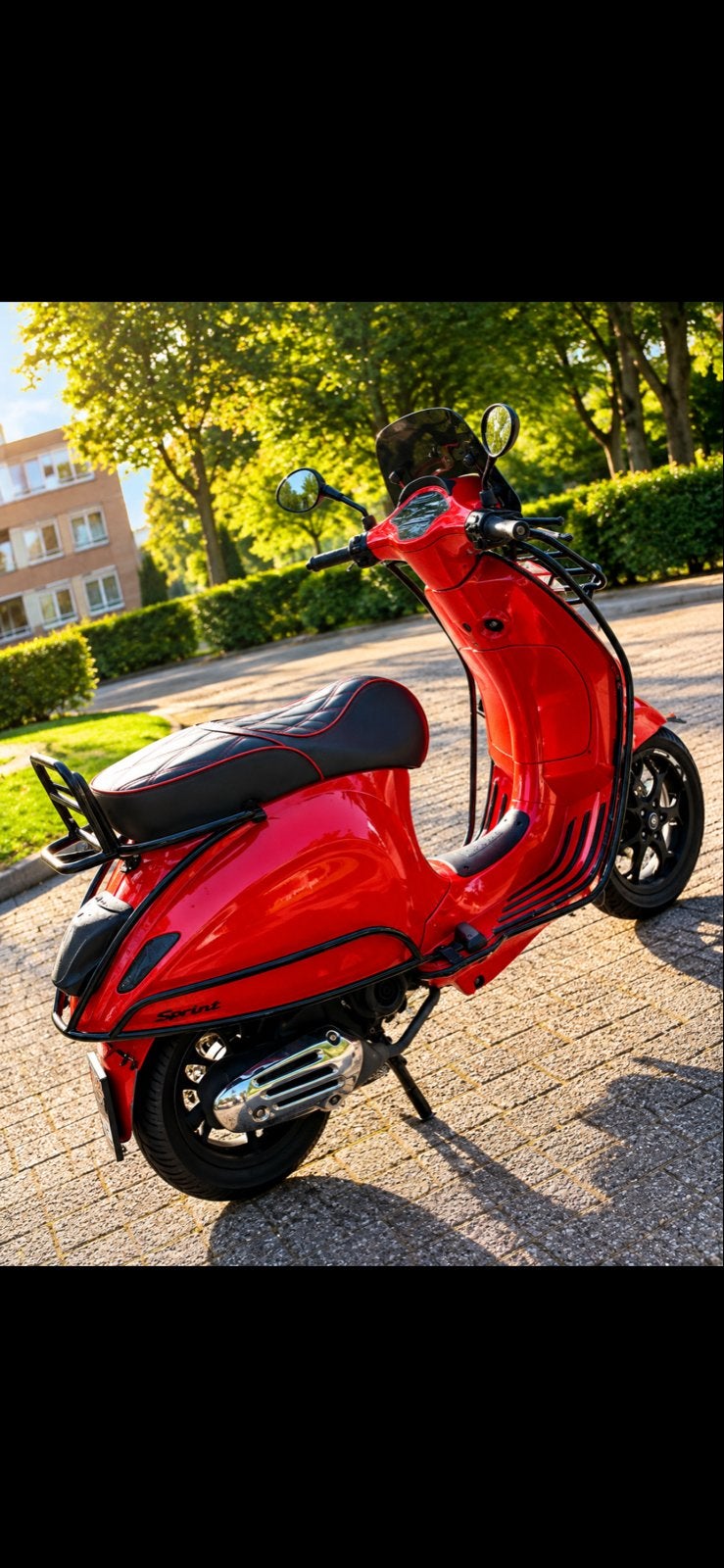 Prachtige rode Vespa Sprint - Zo goed als nieuw!, Overige modellen, Maximaal 45 km/u, Ophalen of Verzenden, Zo goed als nieuw