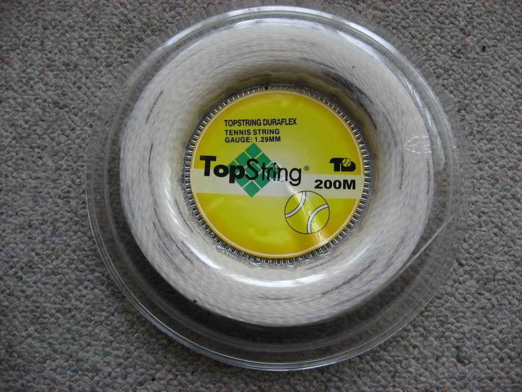 tennissnaar 1.29 mm squashsnaar 1.25 mm op 200 meter rol, Grip of Snaar, L00, Nieuw, Ophalen