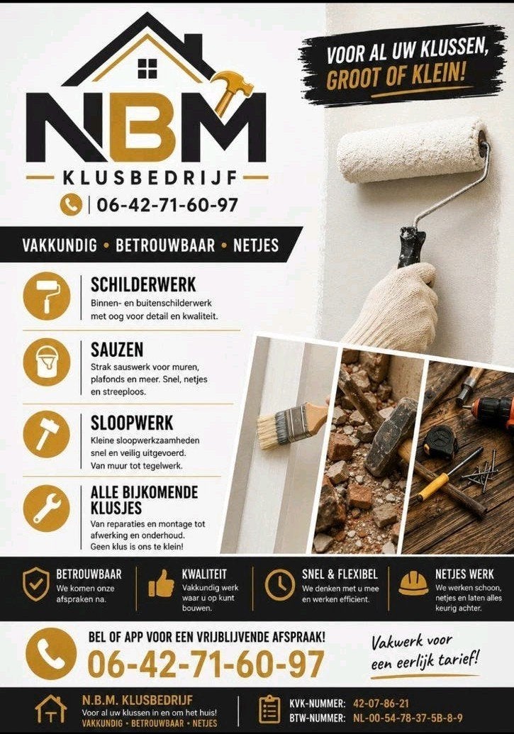 Schilder en klusbedrijf, Diensten en Vakmensen, Klussers en Klusbedrijven