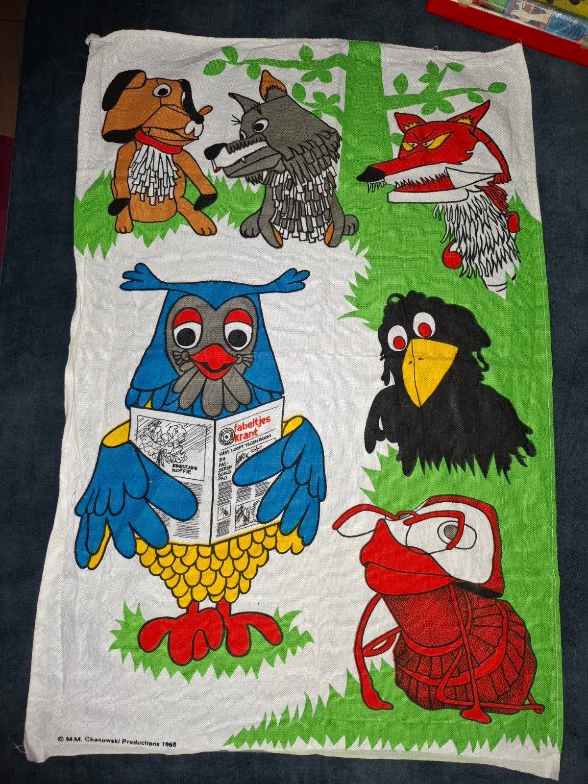 Vintage Fabeltjeskrant Theedoek (1968) – Sunlight Actie – Un, Ophalen of Verzenden