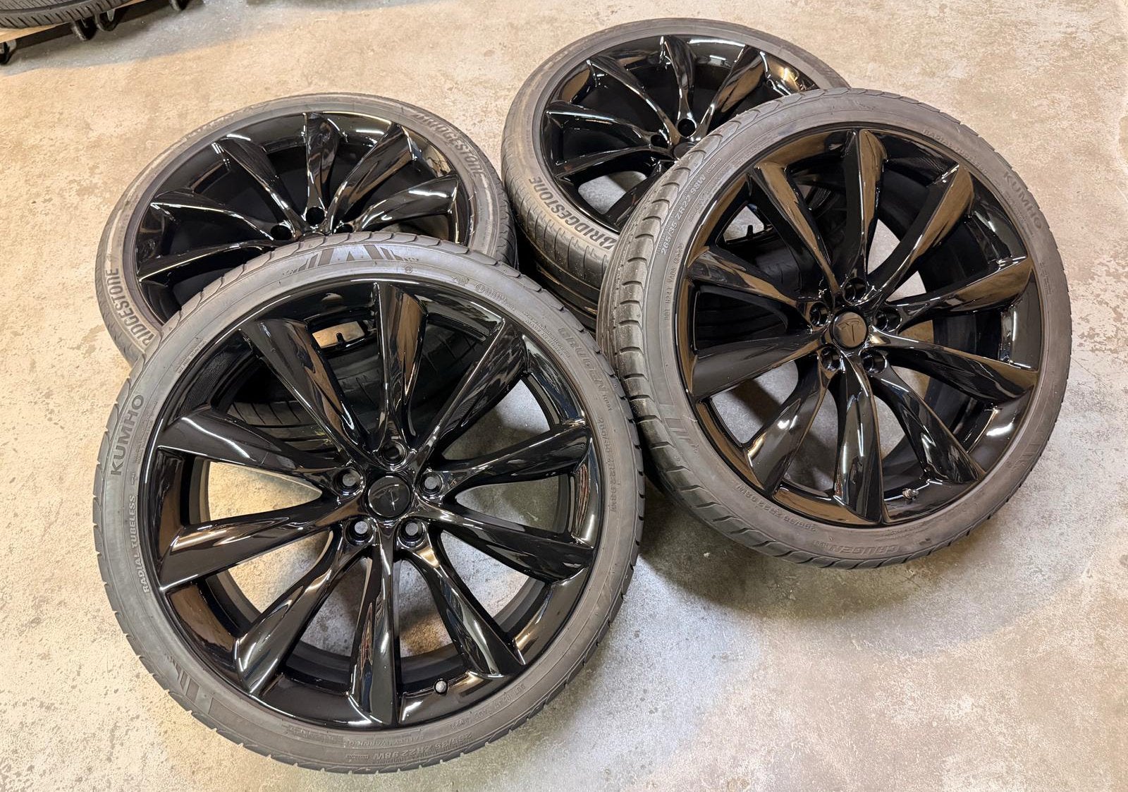 ✅ 22 Inch Originele Onyx Tesla Model X velgen 5x120, Gebruikt, Banden en Velgen, Overige maten, Ophalen of Verzenden