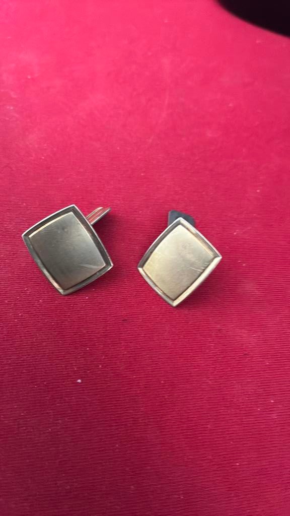835 vergulde zilver manchetknopen, Ophalen of Verzenden, Gebruikt, Zilver, Verguld