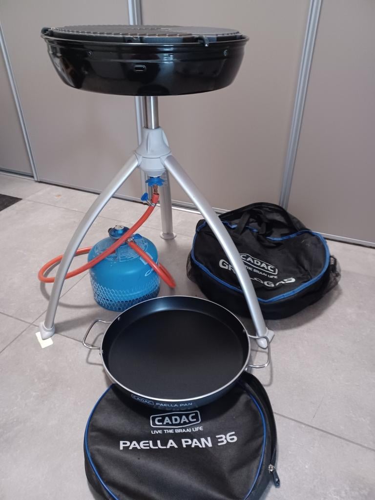 Cadac Skottelbraai met Paella Pan 36 cm en gasfles, Ophalen of Verzenden, Gebruikt, Cadac
