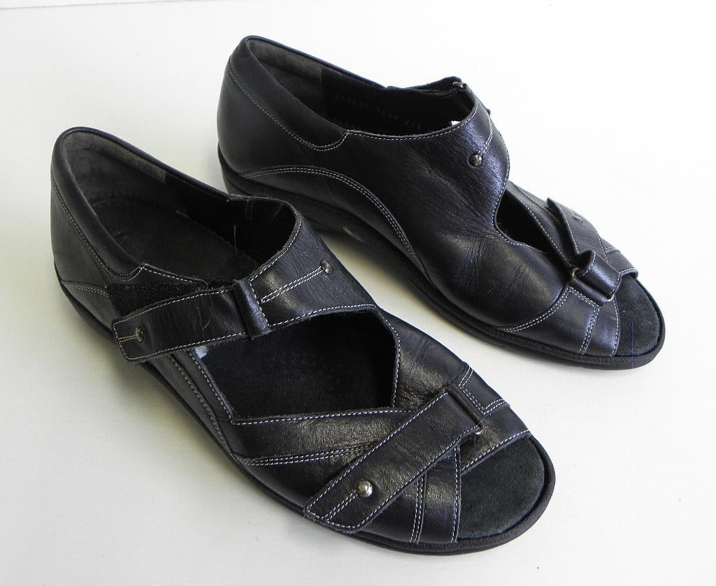 Zwarte Durea Greenway sandalen maat 6 wijdte H (39/39½), Durea, Zwart, Zo goed als nieuw, Sandalen of Muiltjes