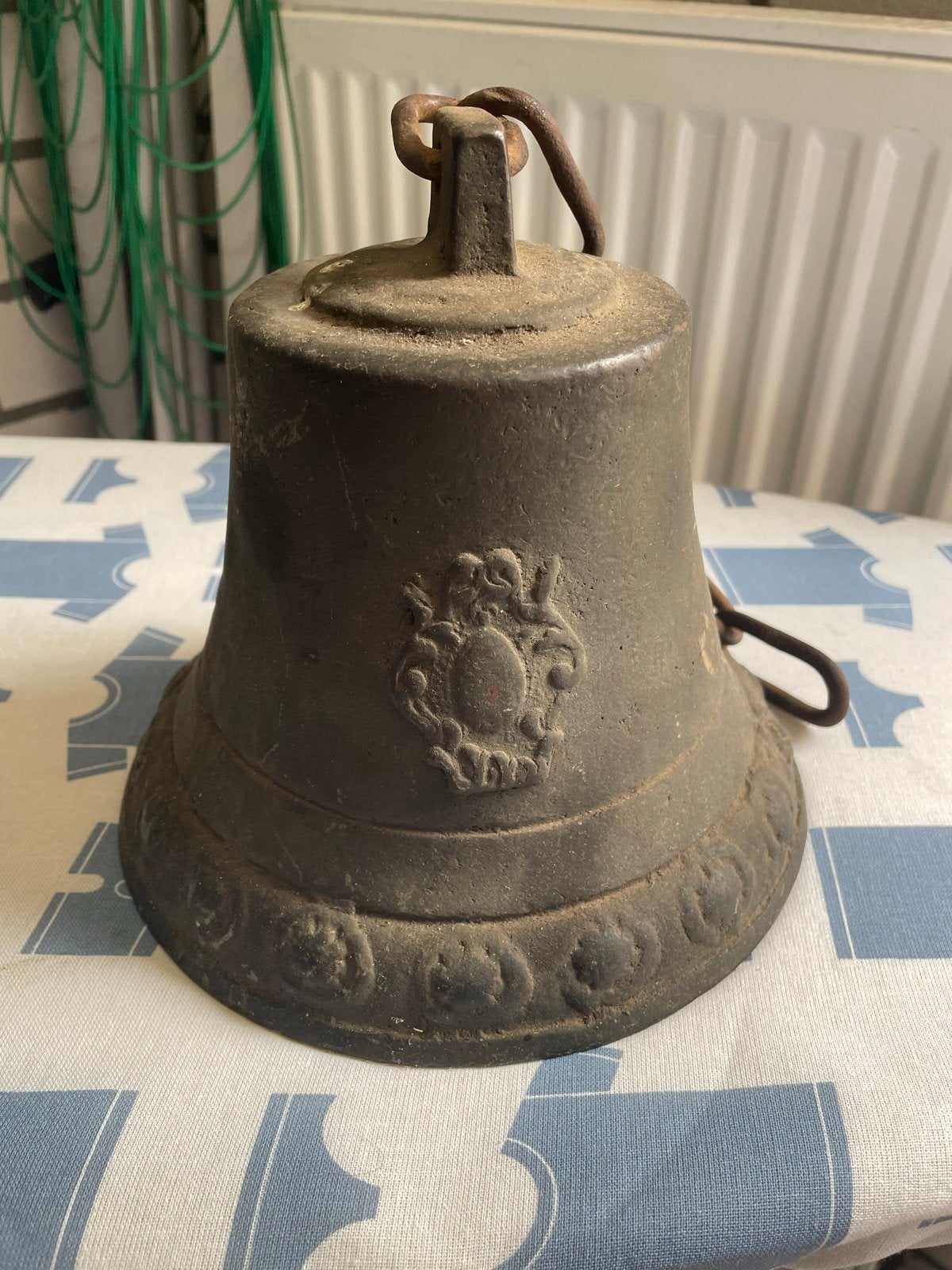 Oude bronzen schoolbel zonder klepel, Antiek en Kunst, Ophalen of Verzenden