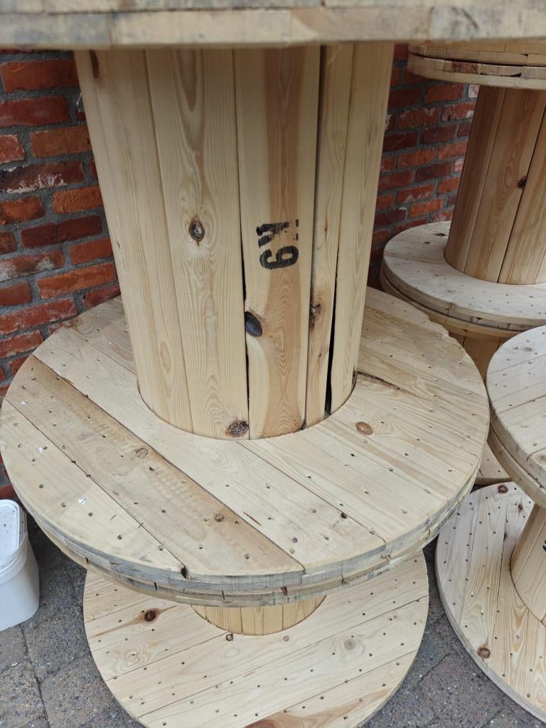 Houten kabel haspel, Doe-het-zelf en Verbouw, Hout en Planken, Ophalen, Minder dan 25 mm, Overige typen, Zo goed als nieuw