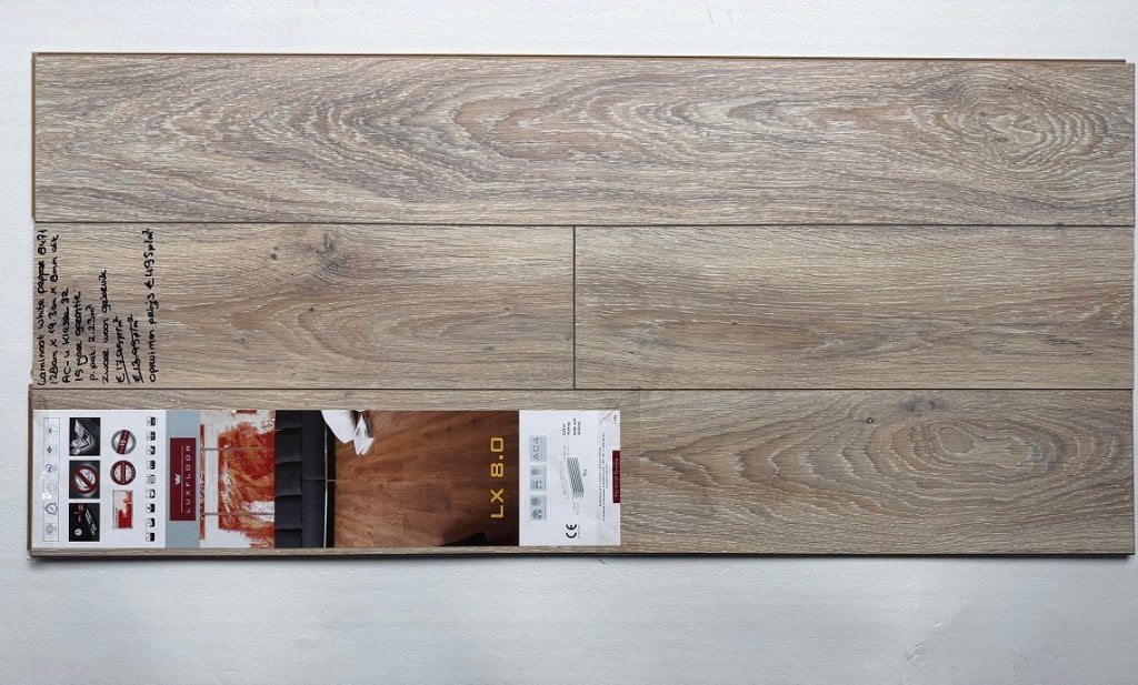8mm dik Laminaat €4,95p/m2 White Pepper Opruimen prijs, Ophalen, Laminaat vloer 8mm dik, 75 m² of meer, Nieuw
