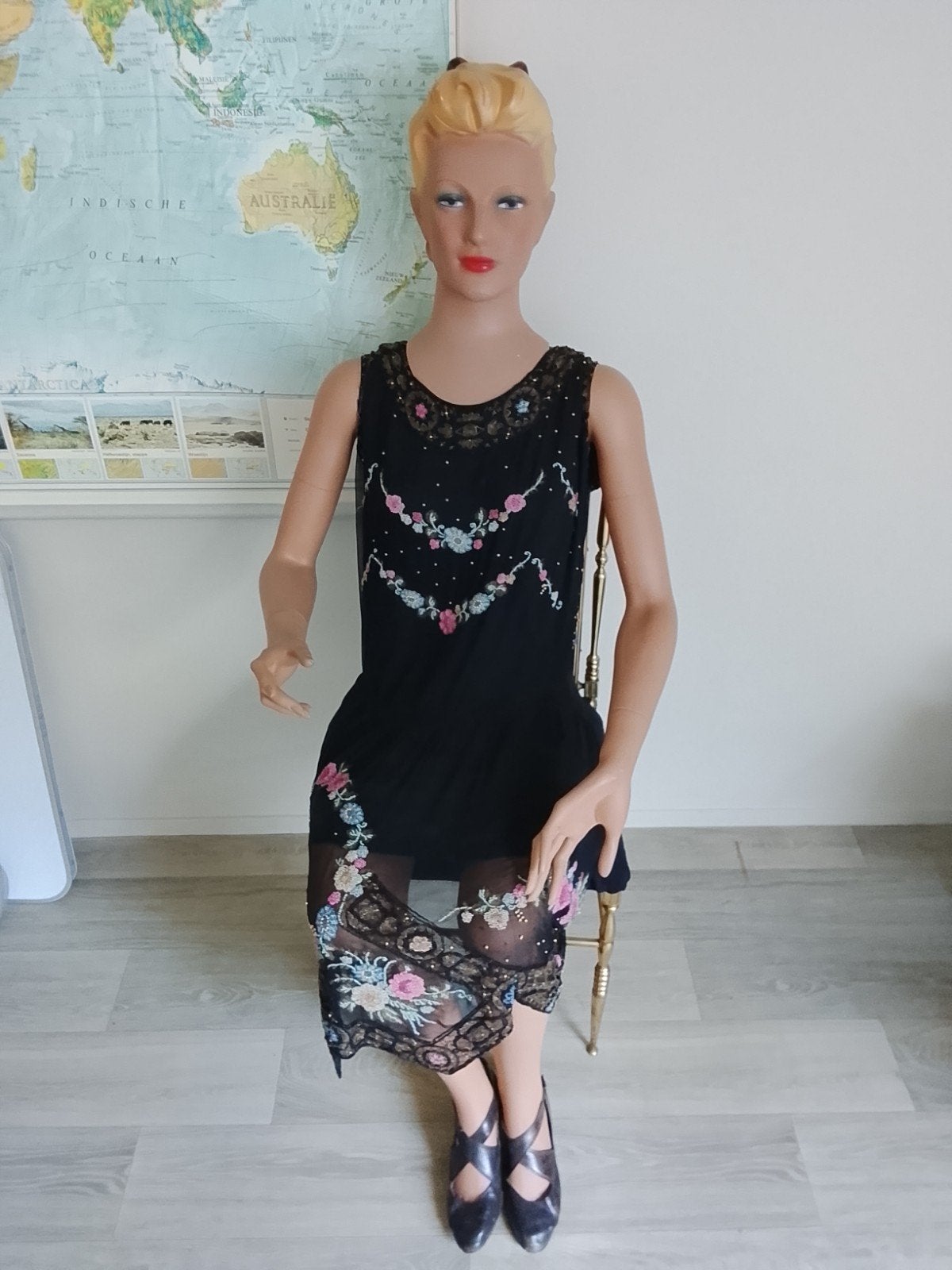 etalagepop met standaard vintage, Ophalen of Verzenden