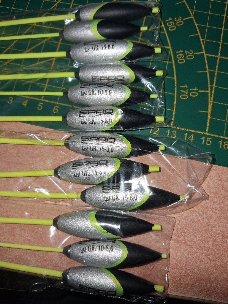 aangeb 12 spro fast gr 10-5,0 en 15-8,0 forel dobbers €12,00, Ophalen of Verzenden, Nieuw, Dobber of Lood