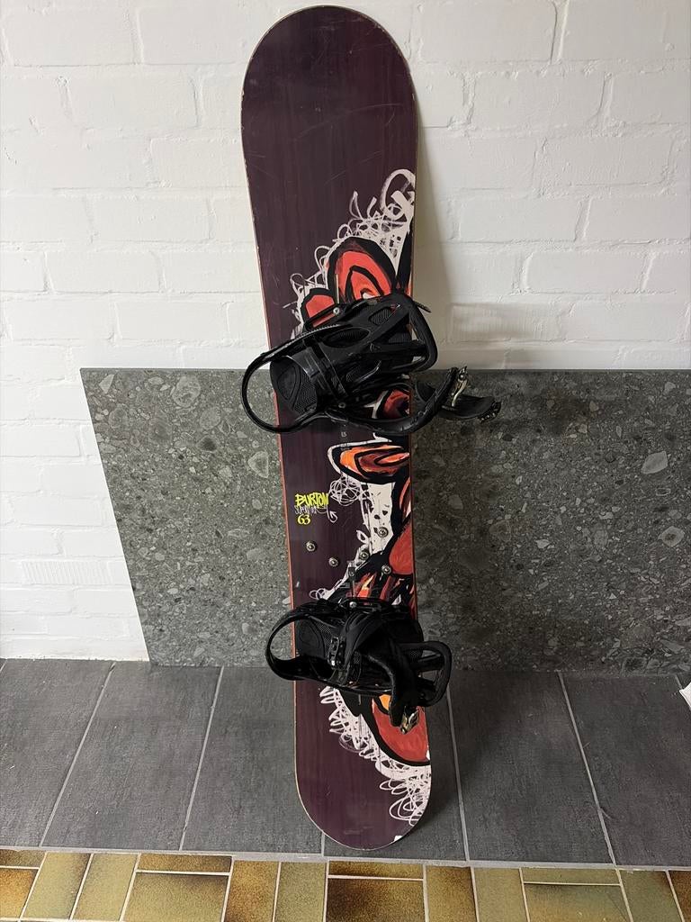 Burton Supermodel Snowboard 163 met bindingen, Sport en Fitness, Snowboarden, Ophalen, Gebruikt, Board