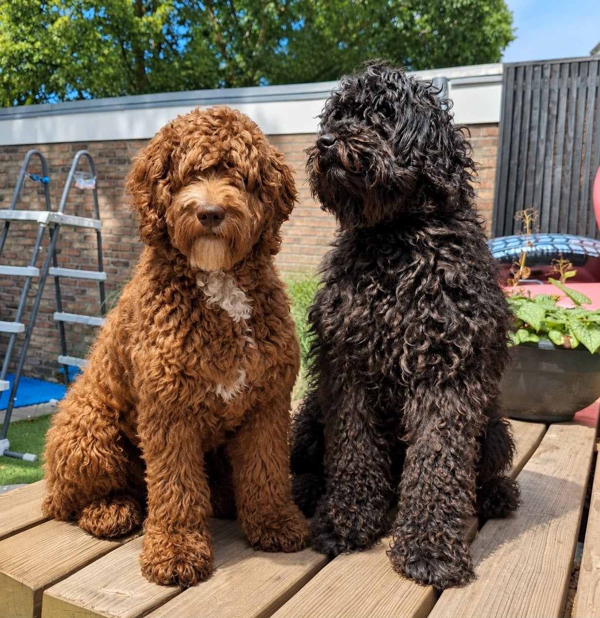 Half australian labradoodle pups verwacht eind september!, Dieren en Toebehoren, 8 tot 15 weken, Meerdere, Meerdere dieren, CDV (hondenziekte)