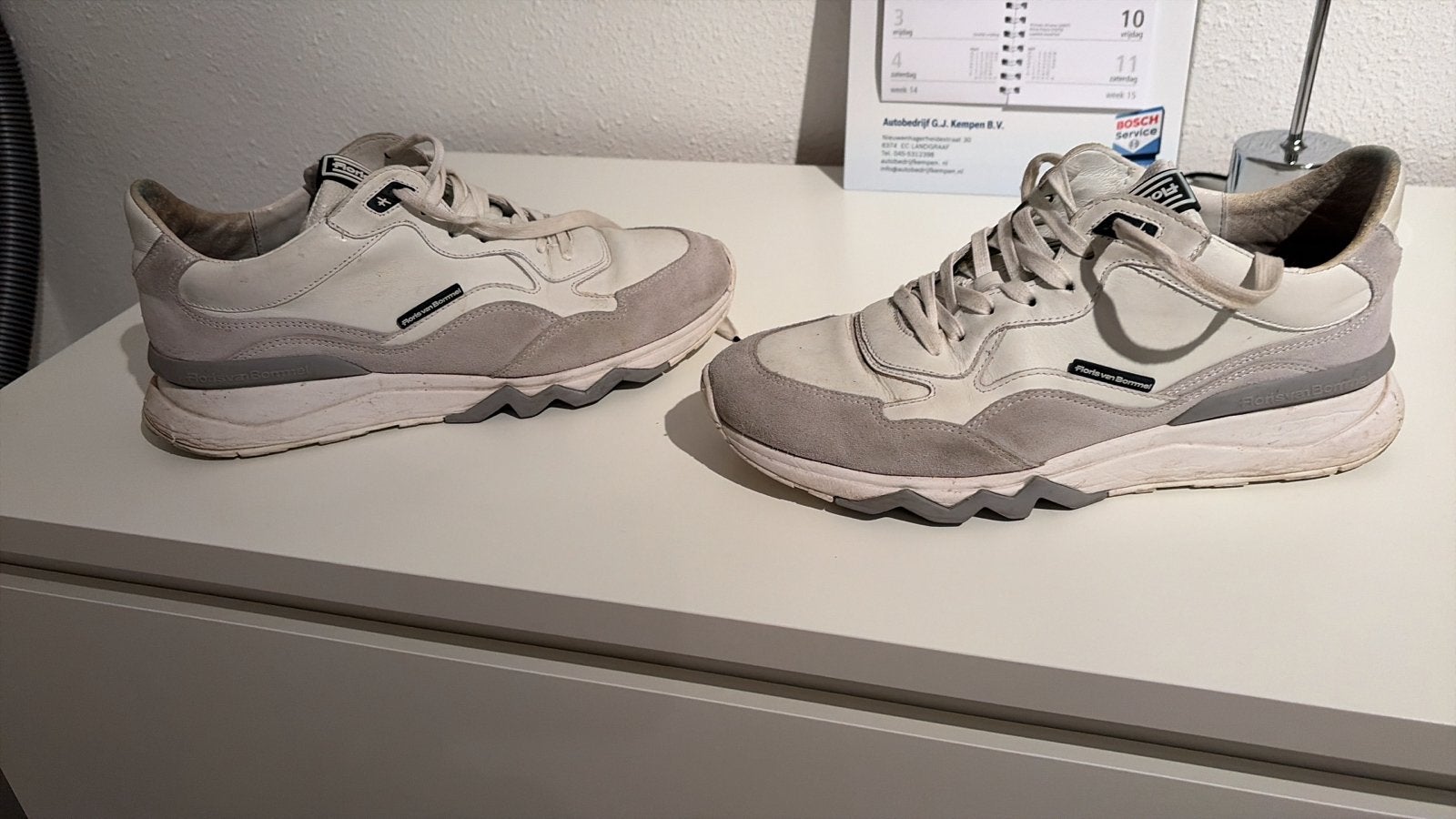 Floris van Bommel heren sneakers - Gedragen, Kleding | Heren, Ophalen of Verzenden, Gedragen, Wit, Sneakers of Gympen