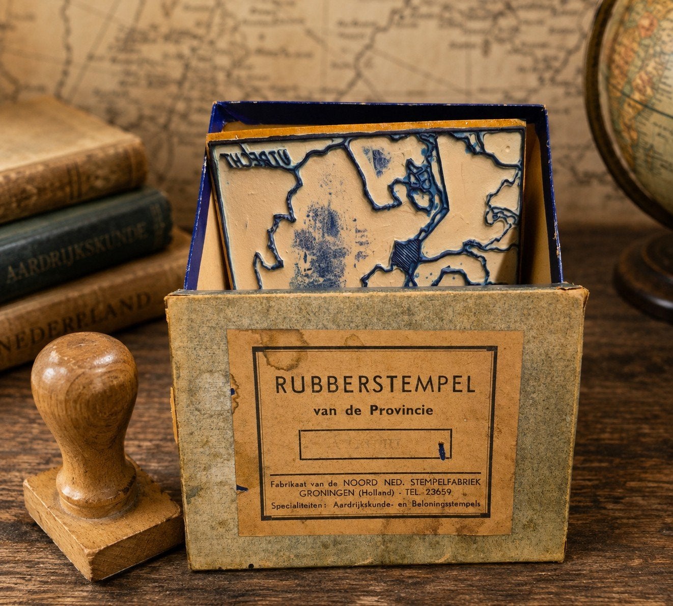 Antieke Rubberstempel Provincie Utrecht, Ophalen of Verzenden