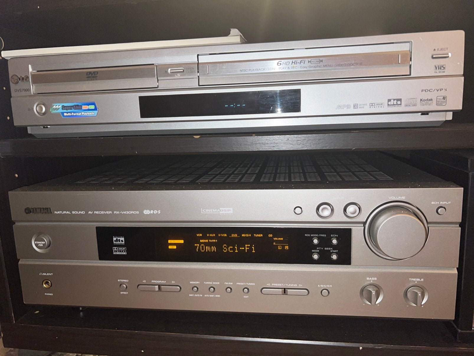 Yamaha versterker RX- V430RDS (AV receiver), Ophalen of Verzenden, Zo goed als nieuw, 120 watt of meer, Yamaha
