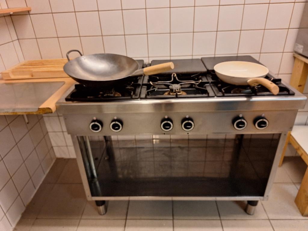 Fornuis 3 pits met warmhoud platen, Ophalen, Gebruikt, Warmhoudplaat, 60 cm of meer