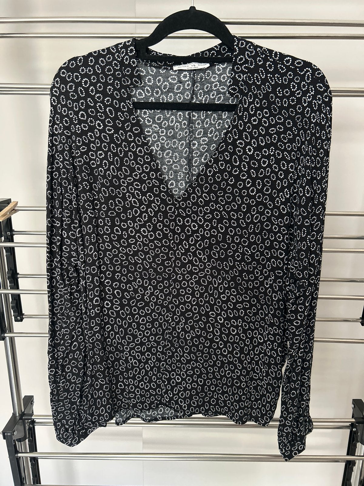 Circle of Trust blouse met print - Maat XL, Ophalen of Verzenden, Zo goed als nieuw, Maat 46/48 (XL) of groter, Zwart