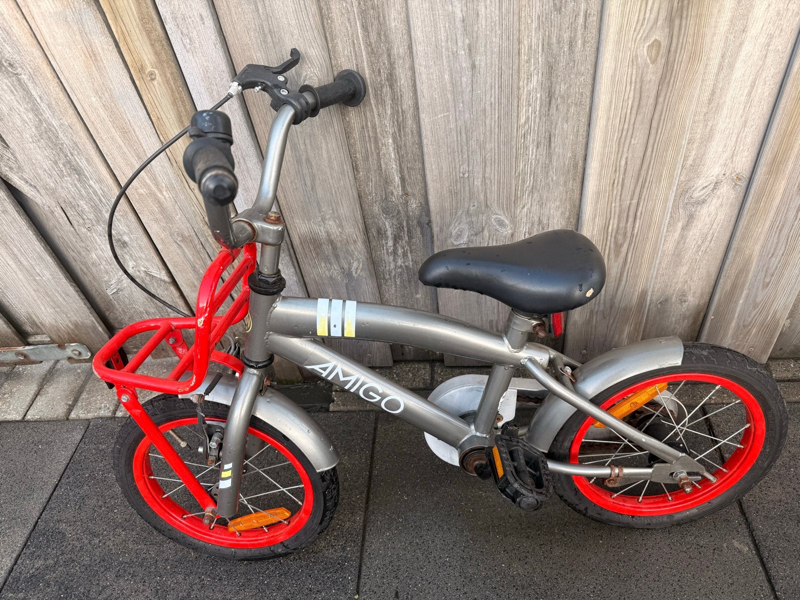 Amigo kinderfiets, Ophalen, Gebruikt, Velgrem, Minder dan 16 inch