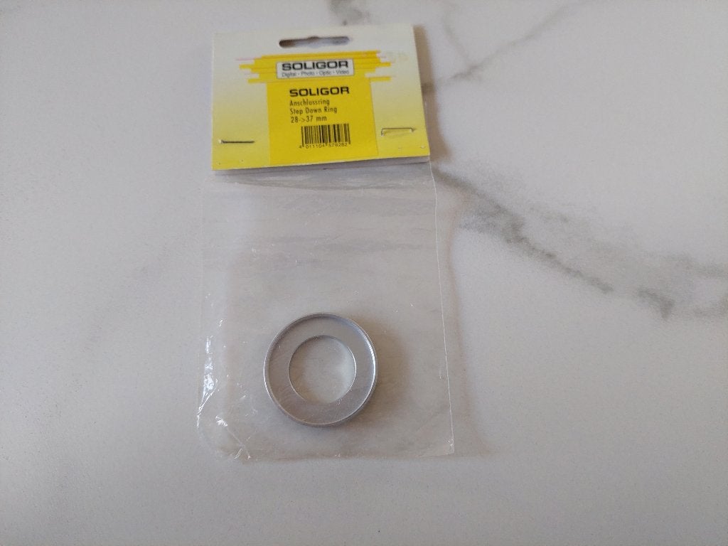 512 - Soligor Step-Up verloopring 28 naar 37 mm. - Nieuw, Overige merken, Minder dan 50 mm, Overige typen, Nieuw