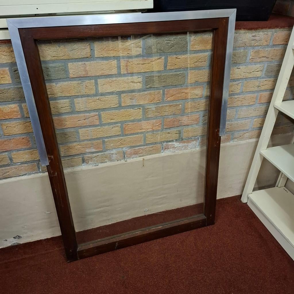 Merbau ramen,, Raamkozijn, 75 tot 150 cm, Hout, Ophalen