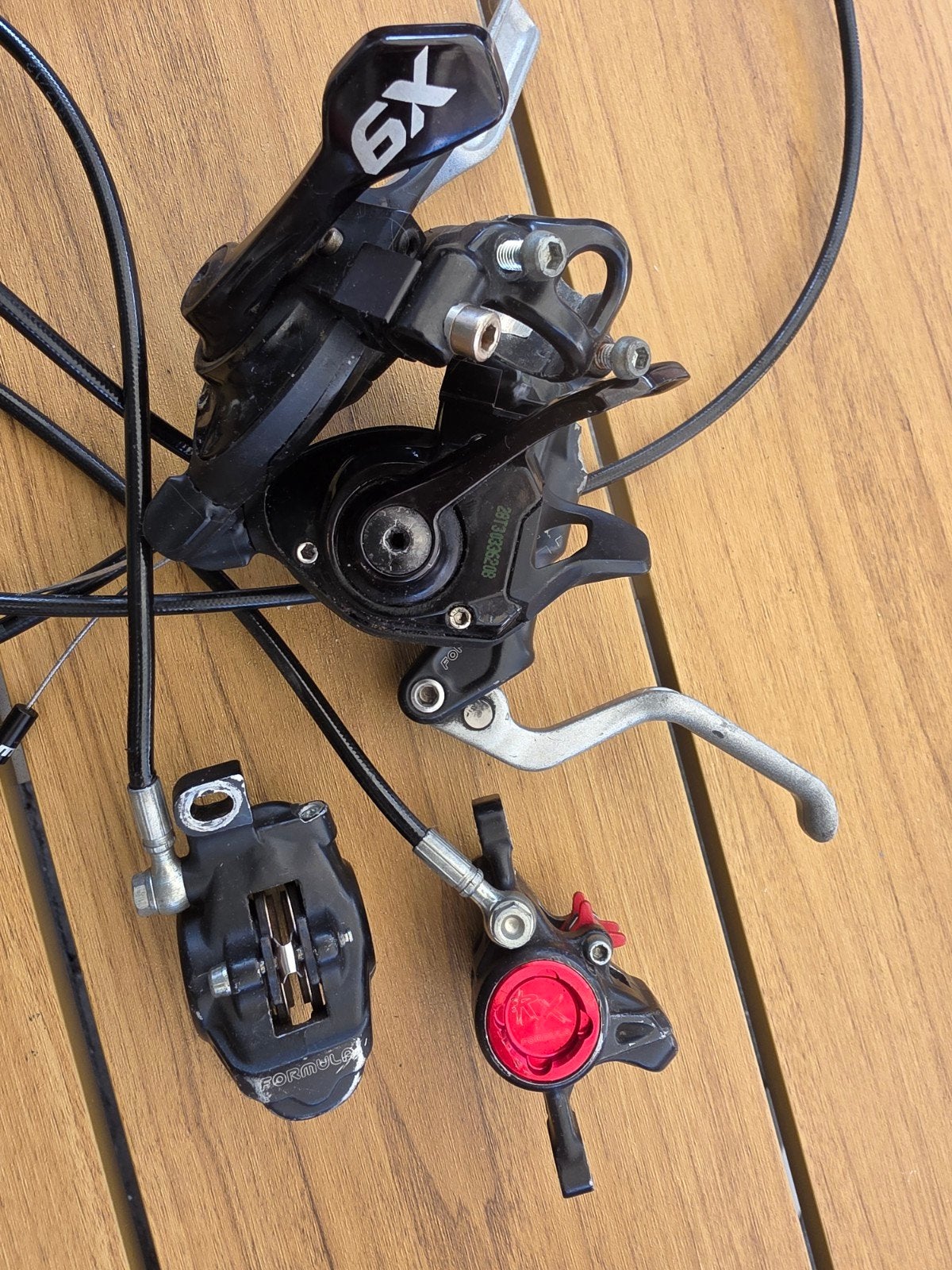 SRAM X9 shifters en Formula RX Remmen Set, Fietsen en Brommers, Fietsonderdelen, Gebruikt, Derailleur of Ketting, Aluminium, Mountainbike