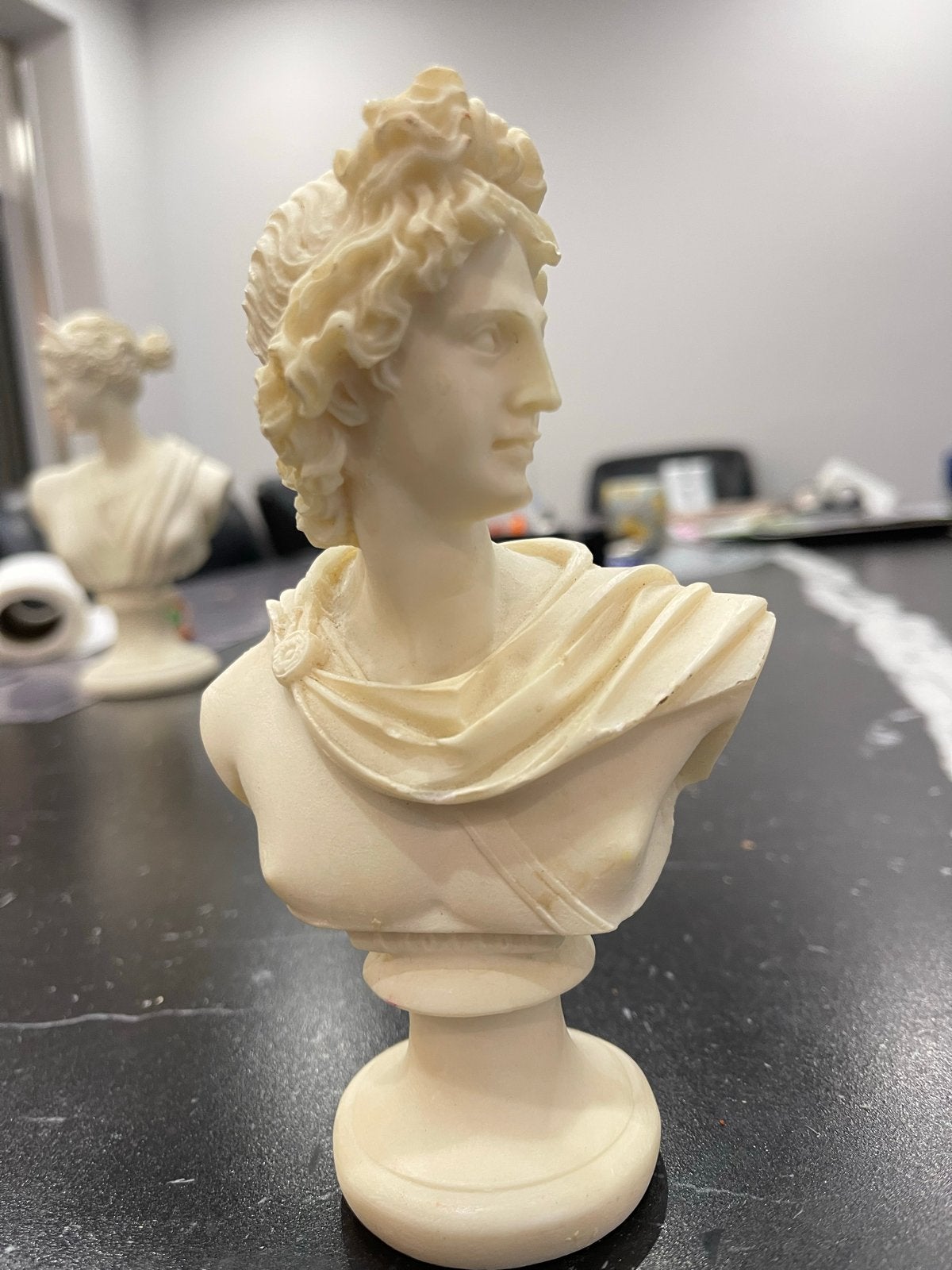 Klassieke Buste van Apollo - Marmerlook, Ophalen, Minder dan 20 cm, Buste, Op sokkel