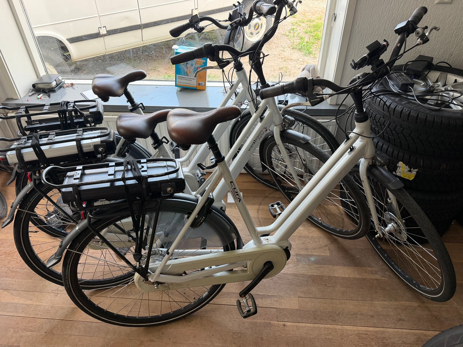 Vier elektrische fietsen gazelle en batavus, 51 tot 55 cm, Ophalen, Zo goed als nieuw, Batavus