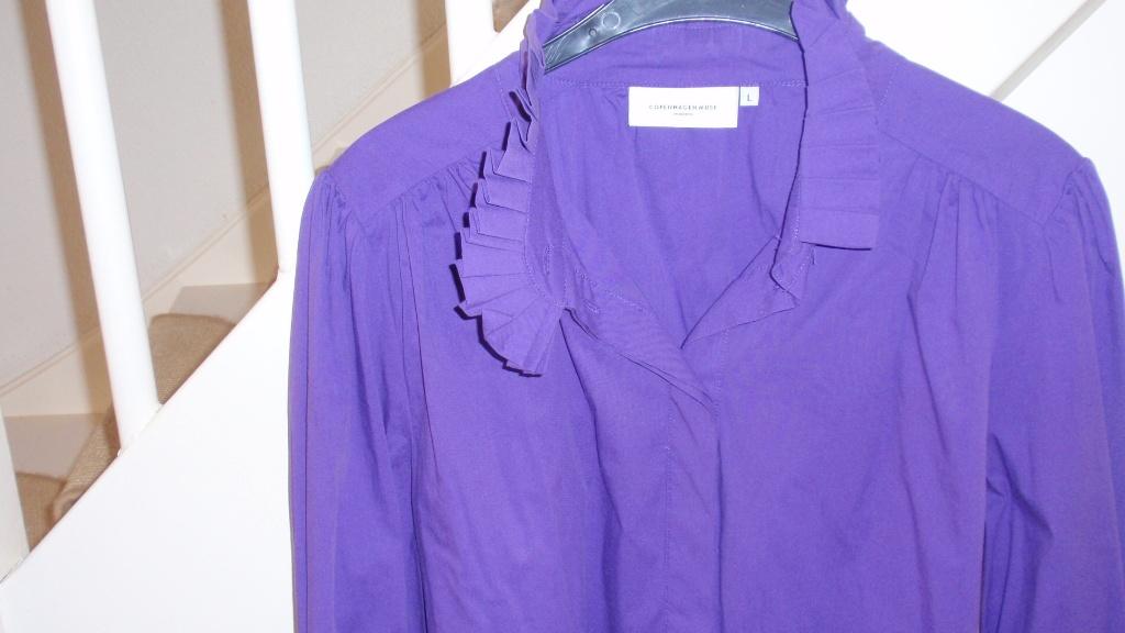 NIEUW Damesblouse mt Large Msch copenhagen paars met roezel, Msch Copenhagen, Paars, Maat 42/44 (L), Nieuw