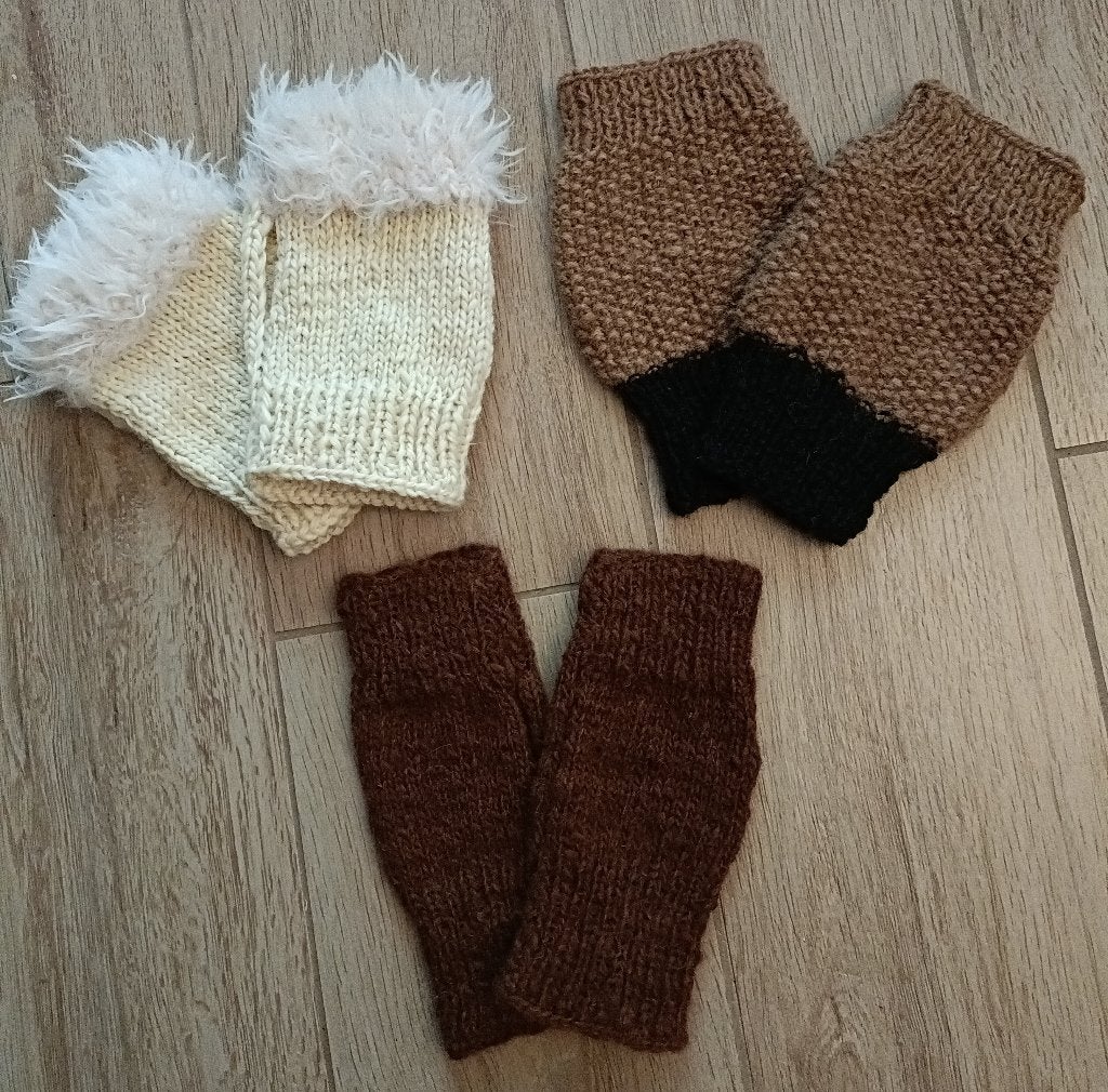 ALPACA merino wollen polswarmers mitaines vingerloze wanten, Maat 38/40 (M), Nieuw, Ophalen of Verzenden, Handschoenen