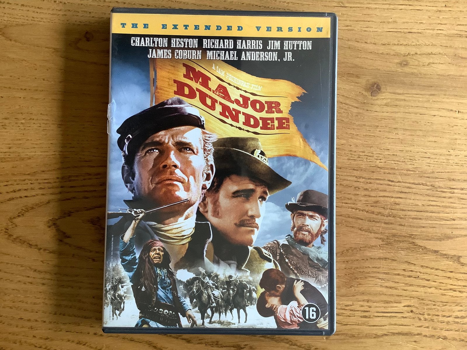 Major Dundee, Peckinpah met Charlton Heston, Richard Harris., Vanaf 16 jaar, 1980 tot heden, Ophalen of Verzenden, Zo goed als nieuw