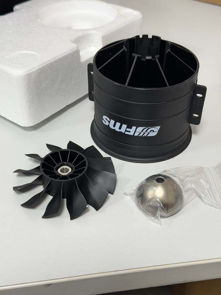 FMS 90mm EDF 12 Blades Unit + Kap ducted fan ven Nieuw set, Nieuw, Ophalen of Verzenden, H, H