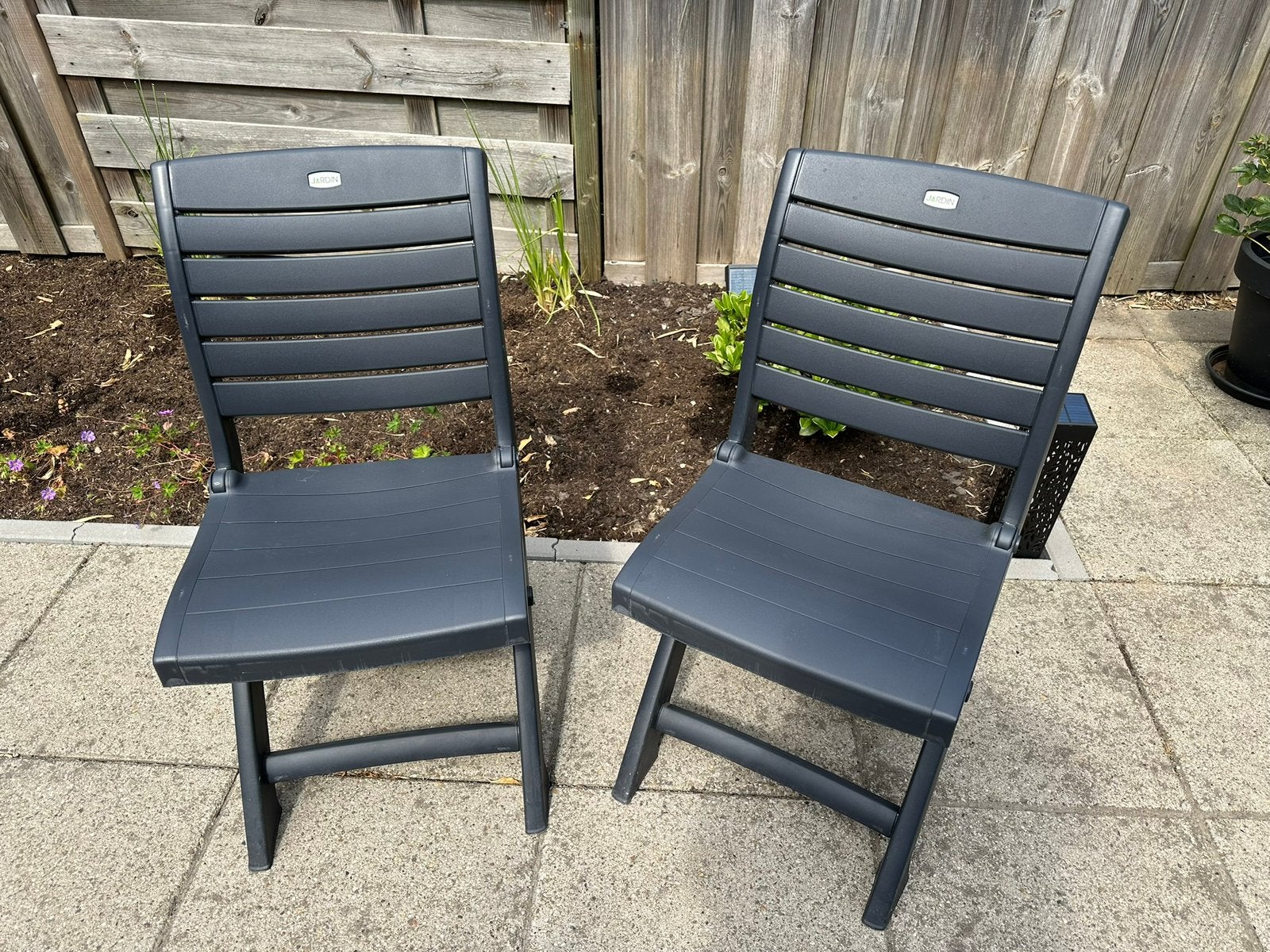 Twee klapstoelen van Jardin, Ophalen, Zo goed als nieuw, Kunststof, Inklapbaar