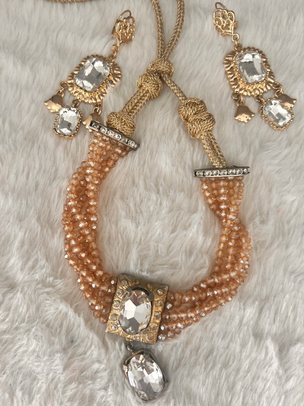 Marokkaanse sieraden set oorbellen en ketting, Sieraden, Tassen en Uiterlijk, Kettingen, Ophalen of Verzenden, Zo goed als nieuw