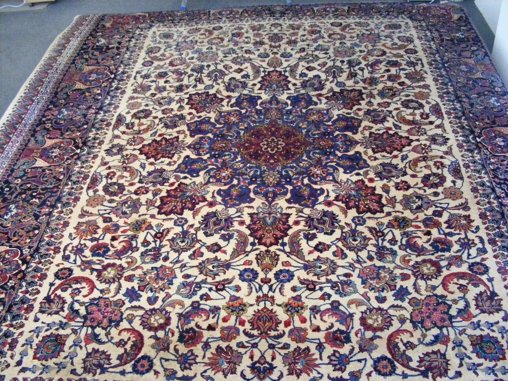 Handgeknoopt Perzisch Tapijt Birjand- iran Maat:3.00X4.00.m, Verzenden, 200 cm of meer, Zo goed als nieuw, Crème