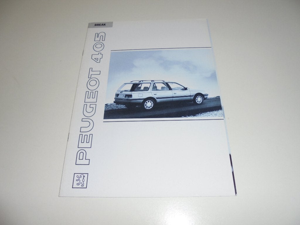 brochure Peugeot 405 Break modellen 1991, Ophalen of Verzenden, Nieuw, Peugeot