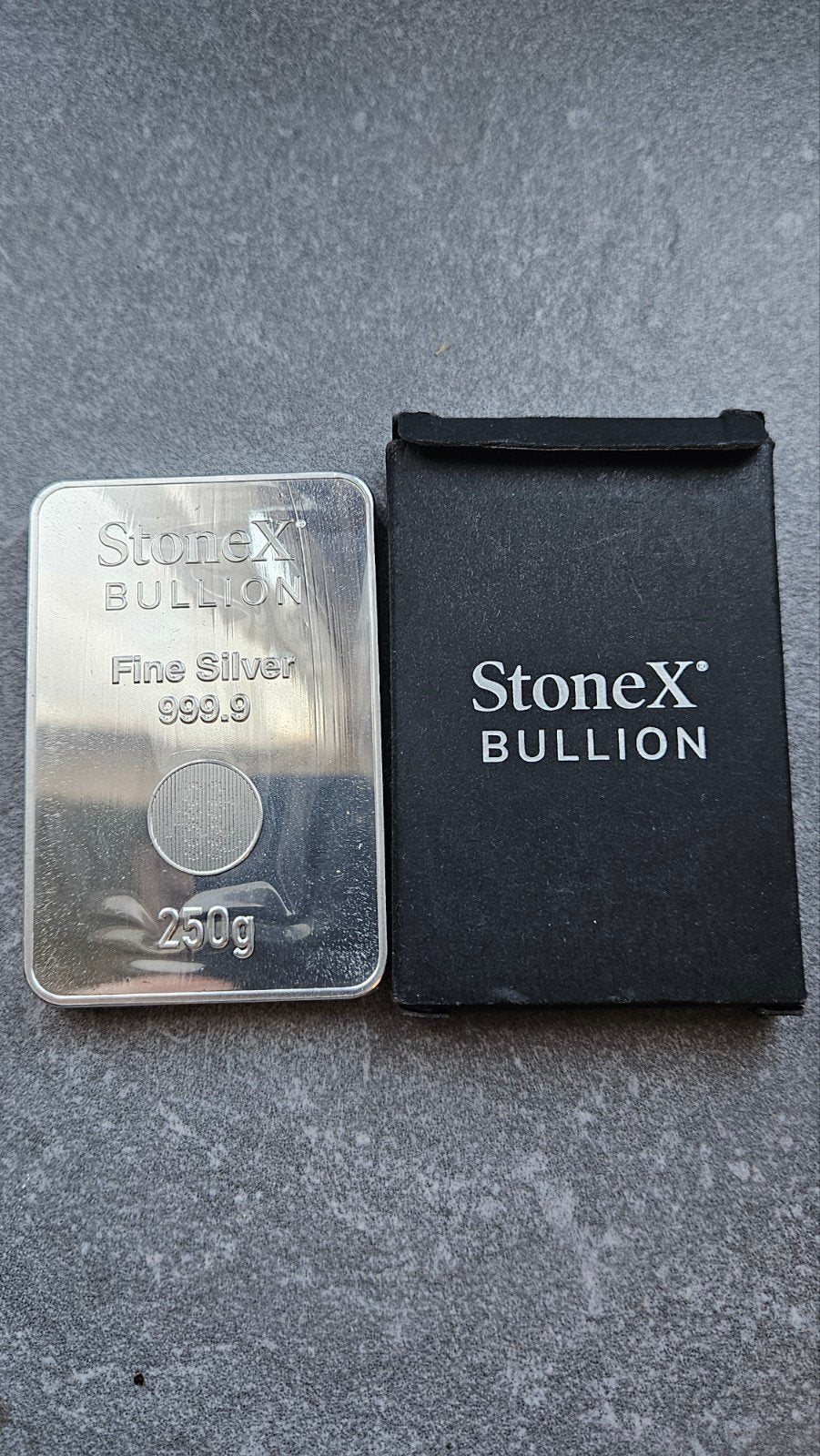 250 gram stone x bar, Ophalen of Verzenden, Zilver