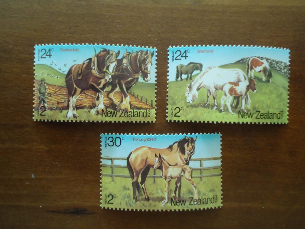Paarden Nieuw-Zeeland 1984, mi. 906-08 postfris, Ophalen of Verzenden, Postfris, Dier of Natuur