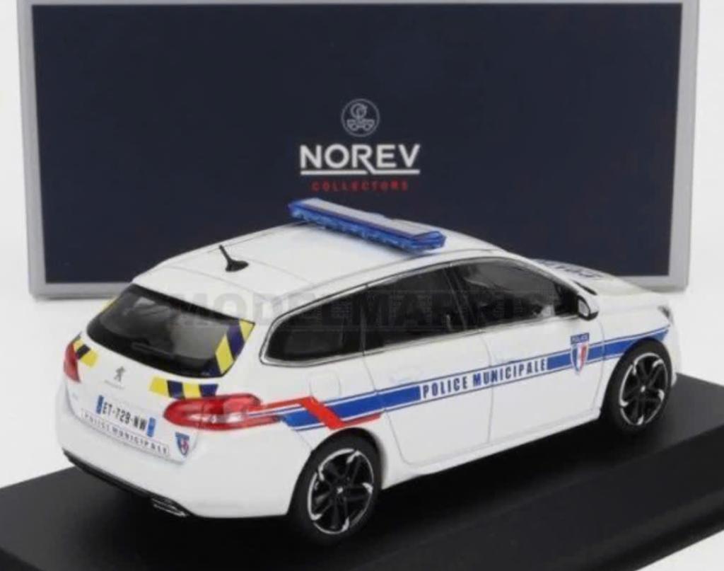 Peugeot 308 SW 2018 Police Municipale 1:43 NOREV ref. 473944, Verzenden, Nieuw, Auto, Norev