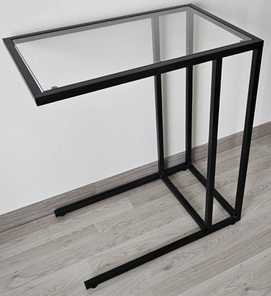 IKEA VITTSJÖ bijzettafeltje / laptophouder incl. 2 bladen, Ophalen, Gebruikt, Modern, Industrieel, Metaal of Aluminium