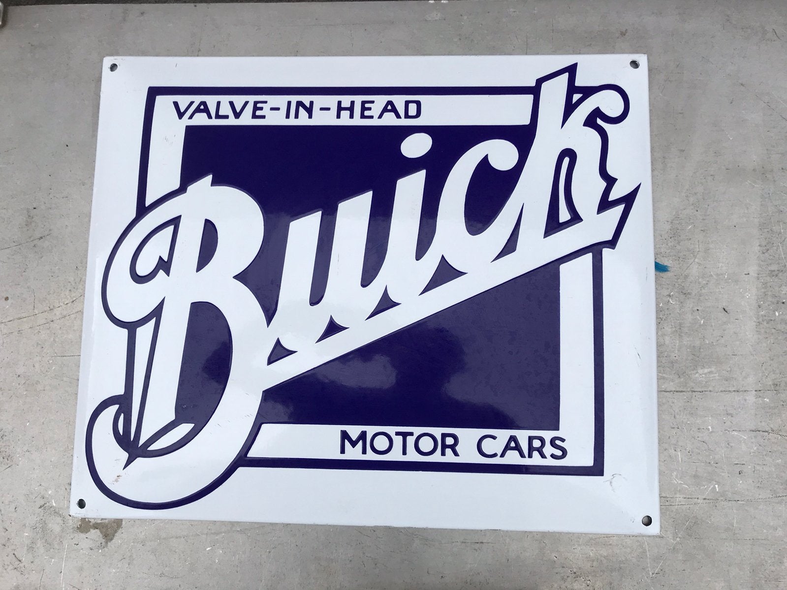 Buick auto emaille reclamebord, Ophalen of Verzenden, Zo goed als nieuw, Reclamebord