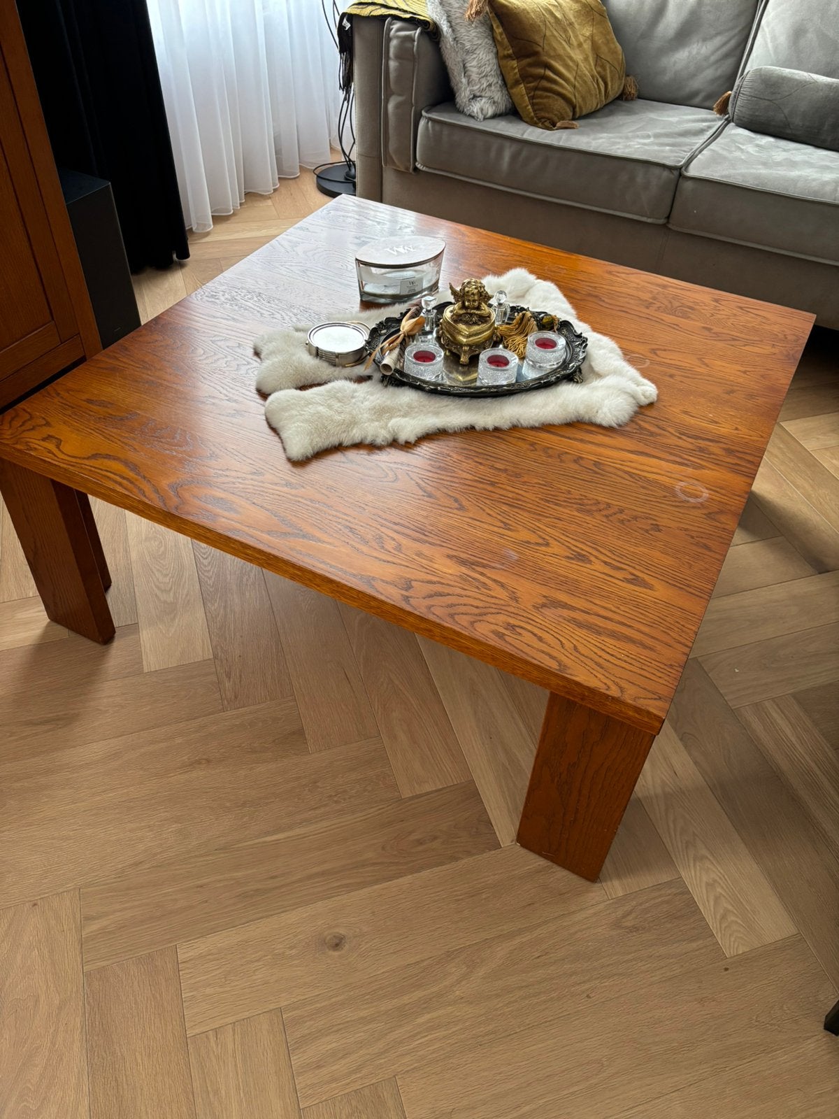 Salontafel van kersenhout, Huis en Inrichting, Ophalen, 100 tot 150 cm, Zo goed als nieuw, Kersenhout