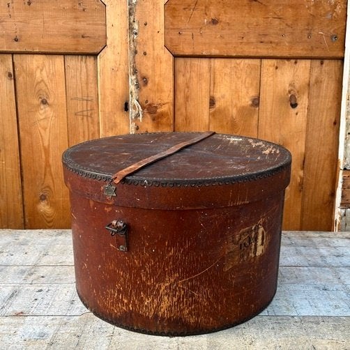 Kist koffer spanenkoffer spanen Elpra Ø 40,5 hoogte 26 cm, Huis en Inrichting, Minder dan 50 cm, Gebruikt, Minder dan 50 cm, Ophalen of Verzenden