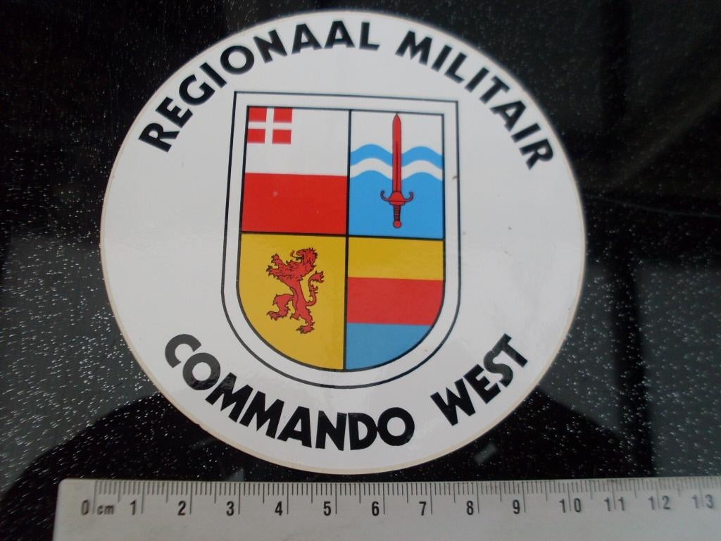 sticker regionaal militair commando west logo embleem army, Verzenden, Zo goed als nieuw, Bedrijf of Vereniging