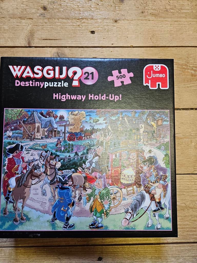 Wasgij Destiny 21: Highway Hold-Up! 500 stukjes, Hobby en Vrije tijd, Denksport en Puzzels, Ophalen of Verzenden, 500 t/m 1500 stukjes