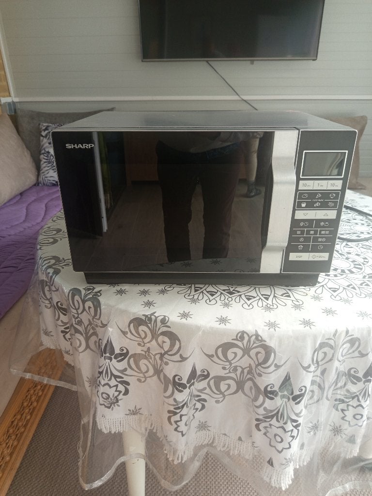 Sharp R860S Combi-magnetron – 25L – 900W, Ophalen, Combimagnetron, Gebruikt, Draaiplateau