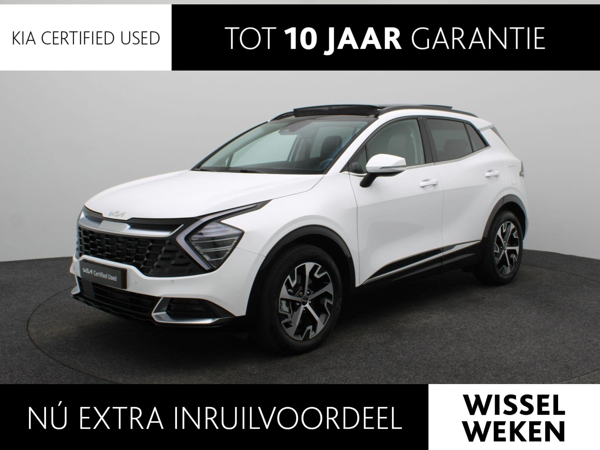 Kia Sportage 1.6 T-GDi Hybrid DynamicPlusLine | Pano Dank |, Auto's, Gebruikt, Euro 6, 4 cilinders, Leder en Stof